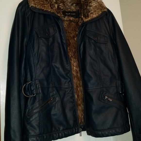 Black Rivet Jackets & Coats Black Rivet Faux Fur Leather Jacket Poshmark